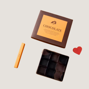 chocolate packaging with insert