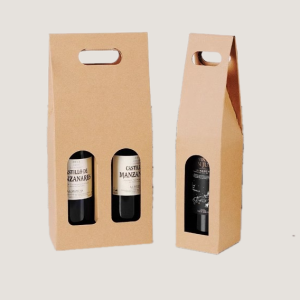 kraft cardboard wine packaging