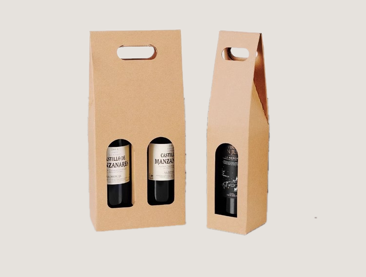 kraft cardboard wine packaging