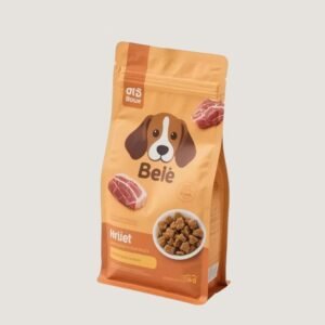 Quad seal pet food packaging for dog food